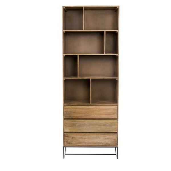 Moes Home Collection Colvin Shelf with Drawers- Natural SR-1024-24